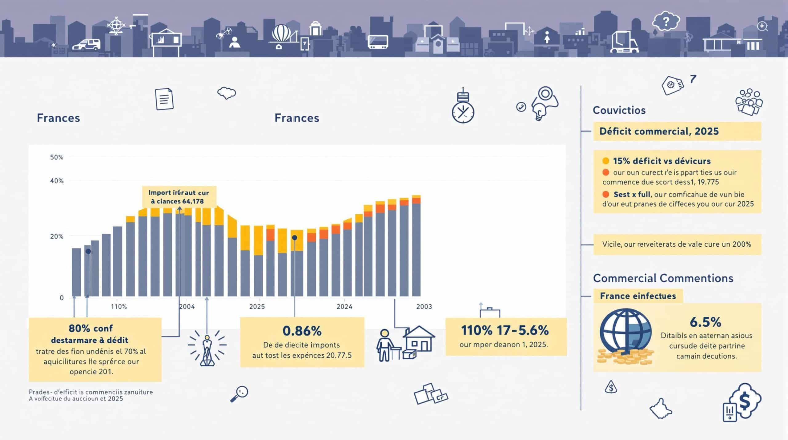 Le deficit commercial de la France atteint 43 milliards d’euros au premier semestre 2025