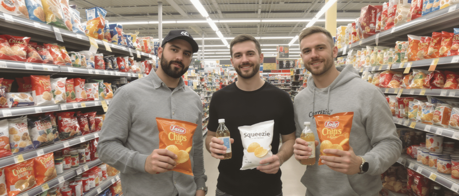 Chips sign&eacute;es McFly et Carlito, kombucha by Squeezie : quand les youtubeurs conqui&egrave;rent les rayons des supermarch&eacute;s