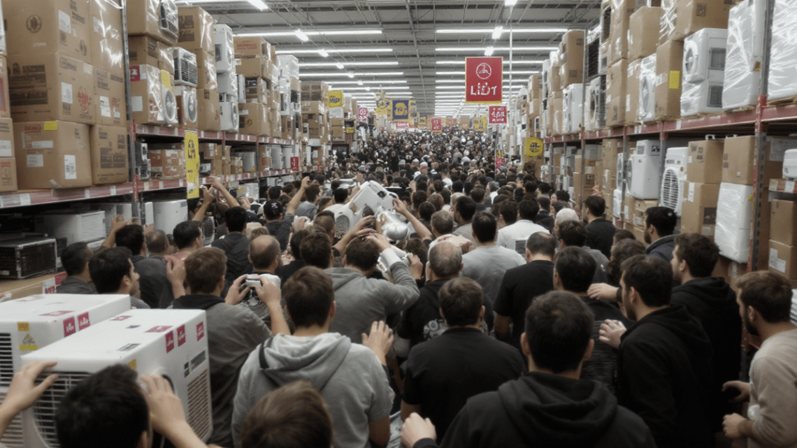 Affluence massive et bousculades : la vente de 200 000 climatiseurs et ventilateurs chez Lidl tourne au désordre