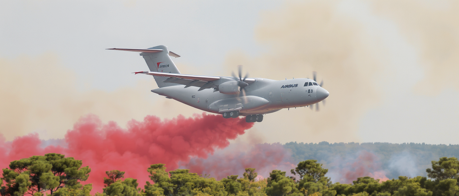 Incendies en Gironde : comment l&rsquo;avion militaire A400M a &eacute;t&eacute; adapt&eacute; pour larguer 20 000 litres d&rsquo;eau en quelques secondes